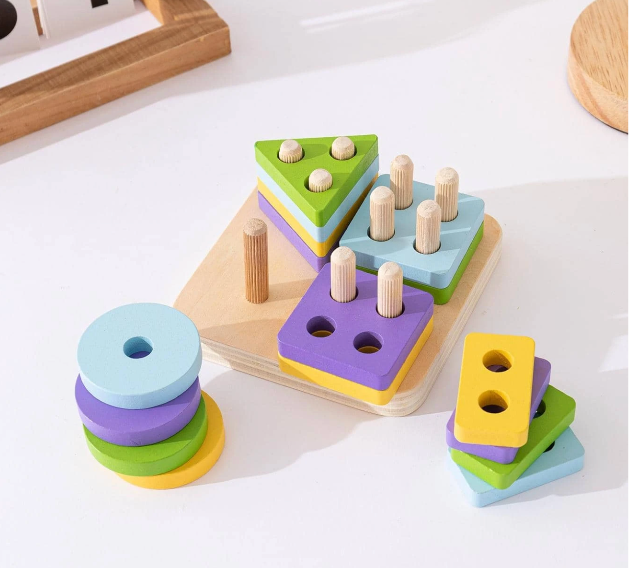 Wooden Shape Sorting Board