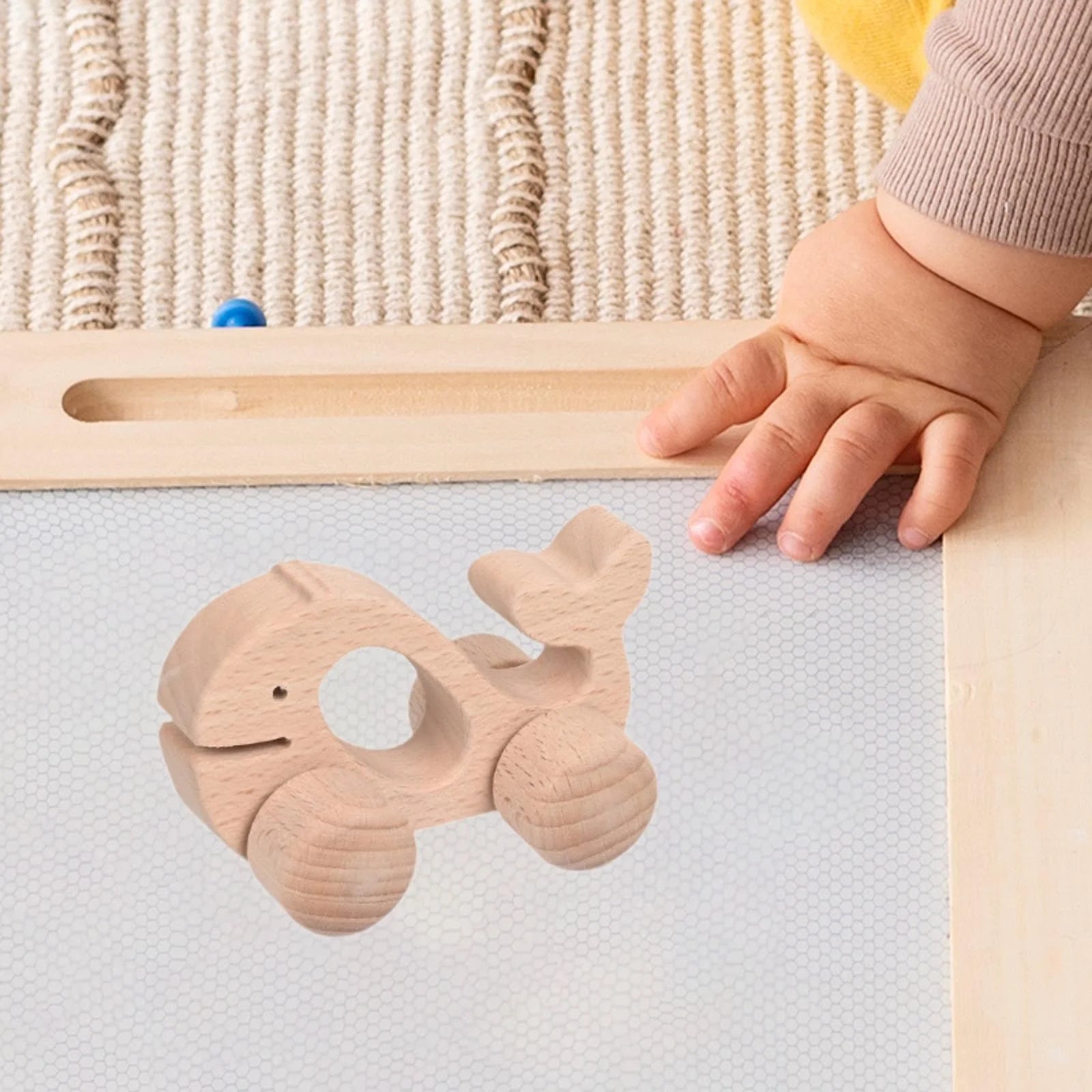 Wooden Rolling Whale
